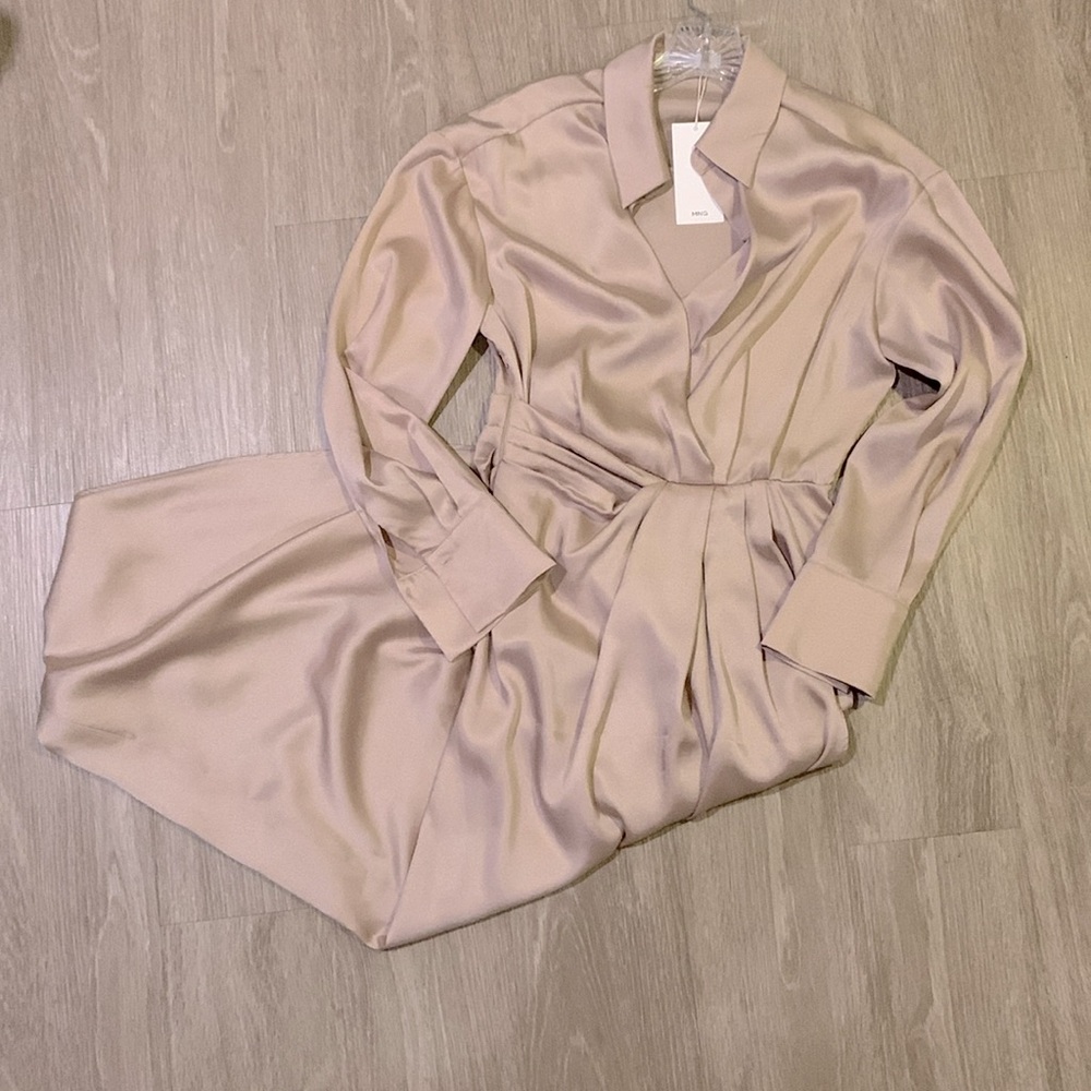 NEW MANGO Wrap Shirt Dress
